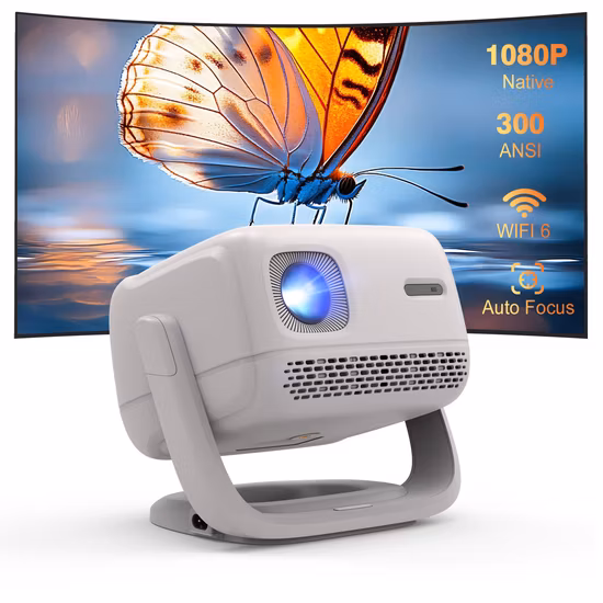 Proyector LED Aao Games con proyector de video de teatro de alta calidad