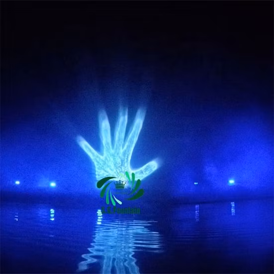 Fuente decorativa para museo y parque temático Películas acuáticas Pantalla Fuente cuadrada Fuente interactiva