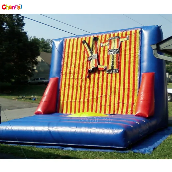 Juego interactivo al aire libre Inflable Climb Stick Suit Wall/Inflable Climbing Sticky Jumping Wall