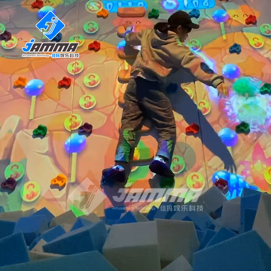 Kids Playground Ar Climbing Wall Proyección Interactiva Juego Interactivo