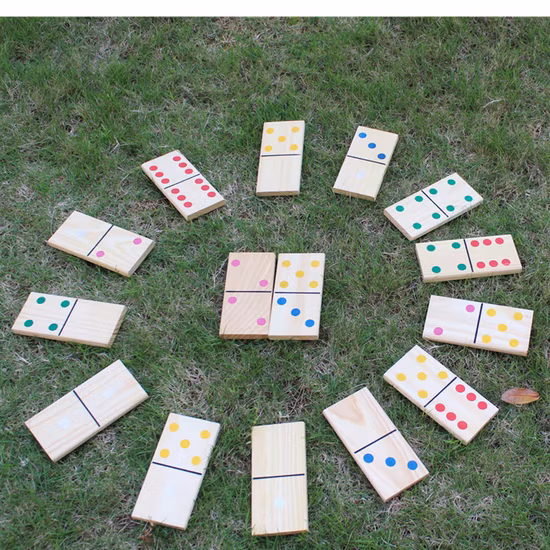 Divertido juego de dominó de madera para niños