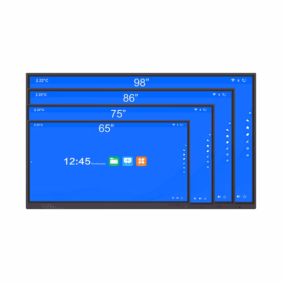 Educación Enseñanza Android 11 Pantalla táctil infrarroja Todo en uno Panel plano interactivo montado en la pared 75 pulgadas