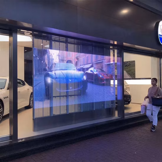 Pantalla transparente Etapa 3D Pantalla de cristal LED interactiva a todo color inteligente